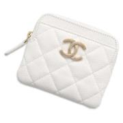 Chanel Vintage Pre-owned Laeder hem-och-kontorstillbehr White, Unisex