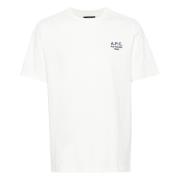 A.p.c. Bomull T-shirt med Designers kod White, Herr