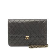 Chanel Vintage Pre-owned Laeder axelremsvskor Black, Dam