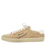 Yves Saint Laurent Vintage Pre-owned Mocka sneakers Beige, Dam