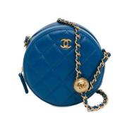 Chanel Vintage Pre-owned Laeder crossbodyvskor Blue, Dam