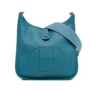 Hermès Vintage Pre-owned Laeder crossbodyvskor Blue, Dam