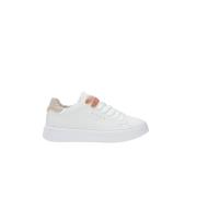 Sun68 Grace Leather Sneakers i Vit/Rosa White, Dam