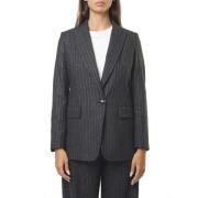 Herno Paljett Blazer Antracit Gray, Dam