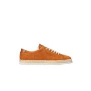 Exton Brun Läder Elegant Låg Topp Sneakers Brown, Herr