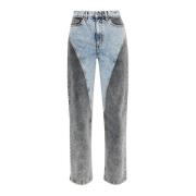 Rotate Birger Christensen Jeans med logotyp Blue, Dam