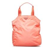 Prada Vintage Pre-owned Nylon axelremsvskor Orange, Dam