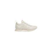 Moncler Vit City Trainer med M-formad Accent Beige, Dam