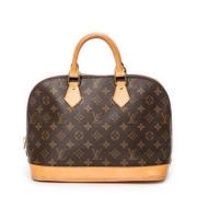 Louis Vuitton Vintage Pre-owned Belagd canvas handvskor Brown, Dam