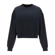 Y-3 Boxy Crewneck Sweatshirt Black, Dam