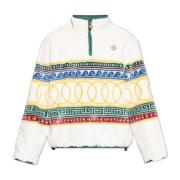 Casablanca Faux Fur Sweatshirt Multicolor, Herr