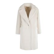 Michael Kors Teddy Shearling Coat White, Dam