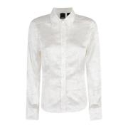 Pinko Satin Knycklad Skjorta White, Dam