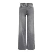 Only Stiliga Wide Jeans för Män Gray, Dam