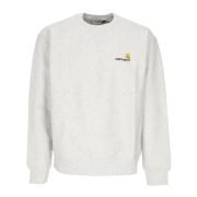 Carhartt Wip Script Sweat Crew Neck Sweatshirt Gray, Herr