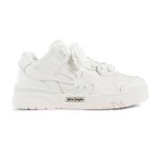 Palm Angels Vita Lädersneakers med Palm Tree White, Herr