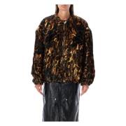 Isabel Marant Leopard Velvet Jacka Outerwear Leo Aw24 Multicolor, Dam