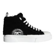 Dolce & Gabbana Hög Topp Sneaker Skor Svart Vit Black, Herr