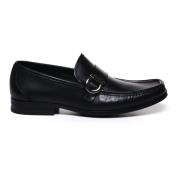 Salvatore Ferragamo Svart Gancini Läderloafers Black, Herr