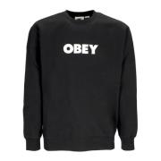 Obey Premium Fleece Crewneck Sweatshirt Svart Black, Herr