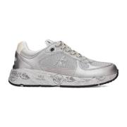 Premiata Silver Mocka Läder Sneakers Gray, Dam