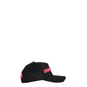 Dsquared2 Bomull Baseball Cap med Logo Black, Dam