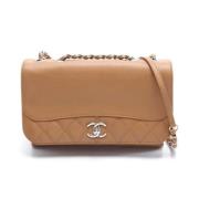 Chanel Vintage Pre-owned Laeder axelremsvskor Brown, Dam