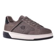 Baldinini Trainers in taupe fabric and suede Brown, Herr