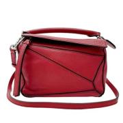 Loewe Pre-owned Pre-owned Canvas handvskor Red, Dam