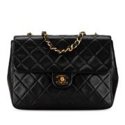 Chanel Vintage Pre-owned Laeder crossbodyvskor Black, Dam