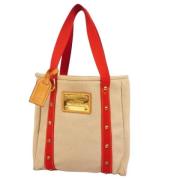 Louis Vuitton Vintage Pre-owned Canvas handvskor Beige, Dam