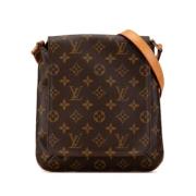 Louis Vuitton Vintage Pre-owned Canvas axelremsvskor Brown, Dam