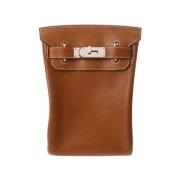 Hermès Vintage Pre-owned Laeder crossbodyvskor Brown, Unisex