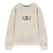 Barrow Sweatshirt 'Angel' Med Broderad Smycke White, Unisex