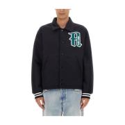 Aries Ull Varsity Jacka Oversize Fit Black, Herr