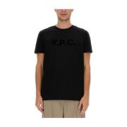 A.p.c. T-shirt med logotryck Black, Herr