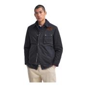 Barbour Arbetare Vaxjacka Steve McQueen Stil Black, Herr