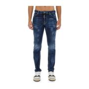 Dsquared2 Logo Slim Fit Bomulls Jeans Blue, Herr