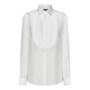 Dsquared2 Ivory Silkesatin Plisserad Skjorta White, Dam