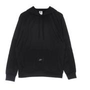 Nike Svart Fleece Hoodie med Nyloninsatser Black, Herr