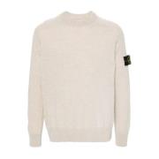 Stone Island Lätt Crewneck Tröjor Beige, Herr