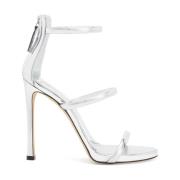 Giuseppe Zanotti Svarta eleganta öppna höga klackar Gray, Dam