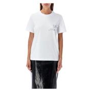 Msgm Kristallband Vit T-shirt White, Dam