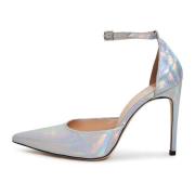 Cesare Gaspari Lyxiga högklackade pumps - Silver Gray, Dam