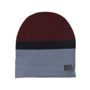 Gucci Unisex Burgundy Blue Wool Beanie Medium Knit Cap Gray, Herr