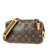 Louis Vuitton Vintage Pre-owned Canvas axelremsvskor Brown, Dam