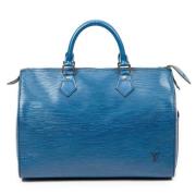 Louis Vuitton Vintage Pre-owned Laeder handvskor Blue, Dam