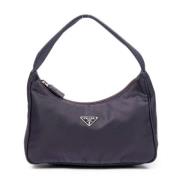 Prada Vintage Pre-owned Canvas handvskor Purple, Dam