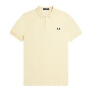 Fred Perry Slim Fit Polo Ice Cream & French Navy Yellow, Herr