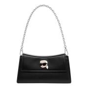 Karl Lagerfeld Elegant Hobo-väska med Justerbar Rem Black, Dam